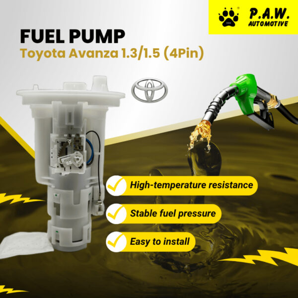 195130-2181 PAW Fuel Pump - Toyota Avanza 1.3/ 1.5, Perodua Kembara DVVT (4 PIN 1 Pipe) (23210-BZ010)