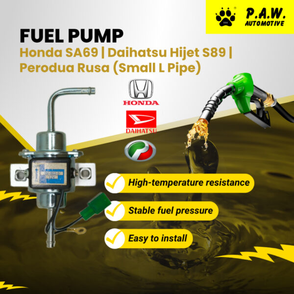 056200-0503 PAW Fuel Pump - Perodua Rusa, Daihatsu Hijet S89, Honda Accord SA6Y Eletric (Small Pipe) 12V