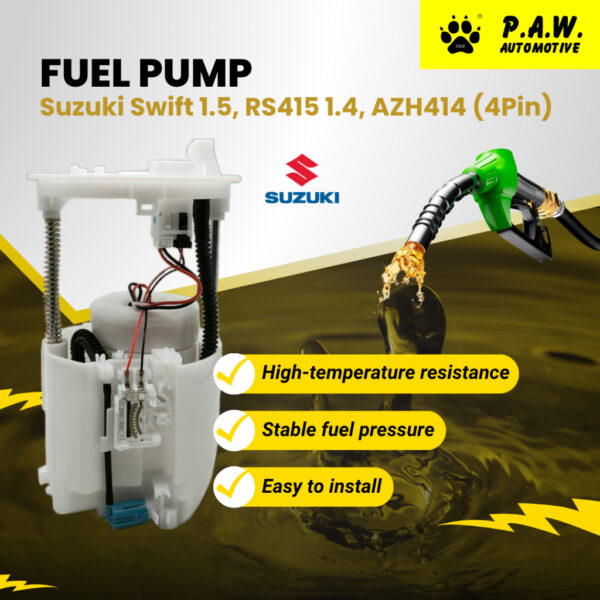 15100-63840 PAW Fuel Pump - Suzuki Swift RS415 1.5/ RS416 1.6/ AZH414 1.4 (4 PIN 1 Pipe) (15100-63811)