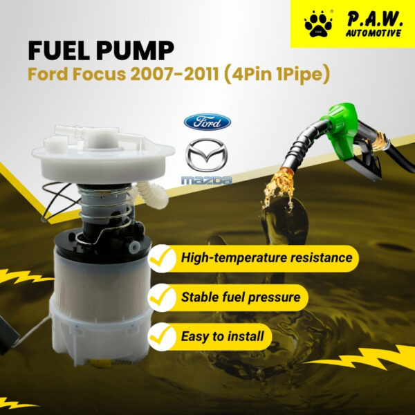 3M51-9H307 PAW Fuel Pump - Ford Focus MK2 2.0 2007-2011 (4 PIN-1 Pipe)