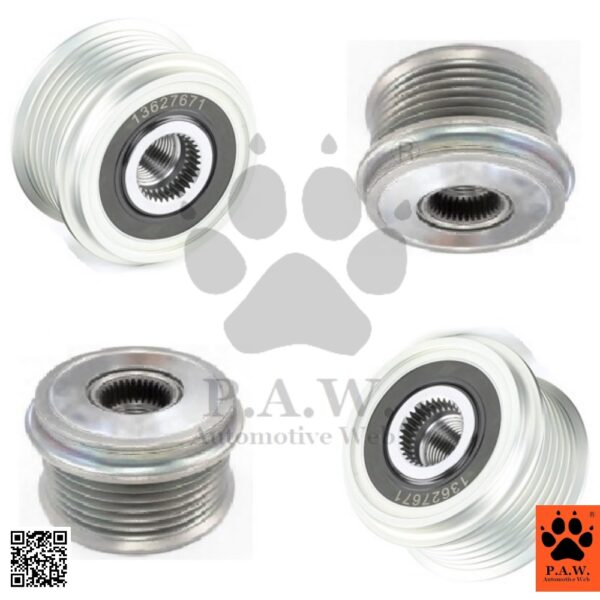 93743440 PAW Alternator Pulley - Chevrolet Colorado, Optra, Captiva 2.0D, Isuzu D-MAX 2014, Daewoo Nubira (17mm-6PK)