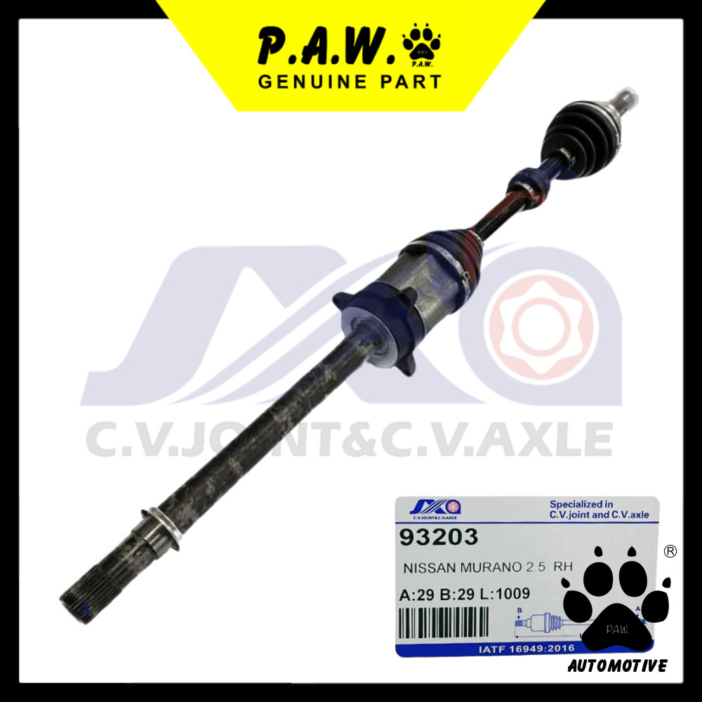 Second image of 93203 JXA Drive Shaft - Nissan Murano Z50/ TZ51 QR25DE 2.5 (Male-Crome) (Right - Long)