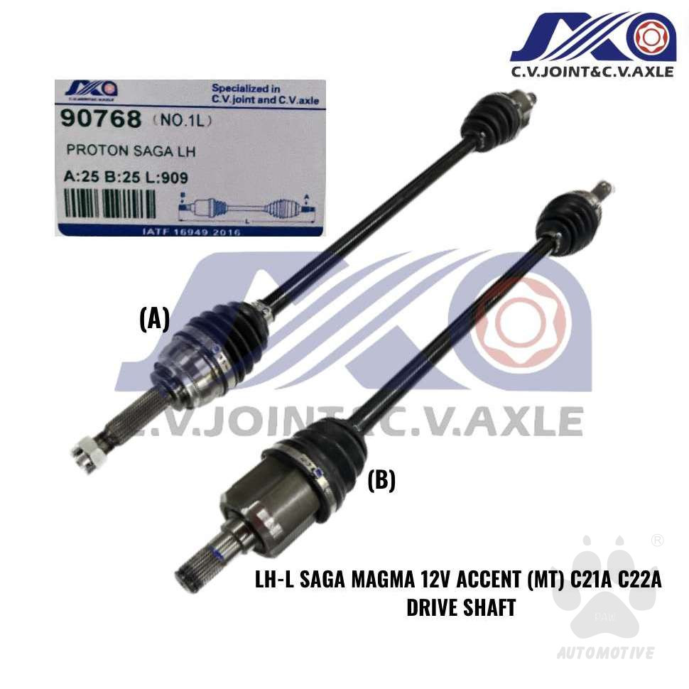 90768 JXA Drive Shaft (1pc) - Proton Saga 12V, Saga Iswara 1.3/ 1.5 (Left - Long)
