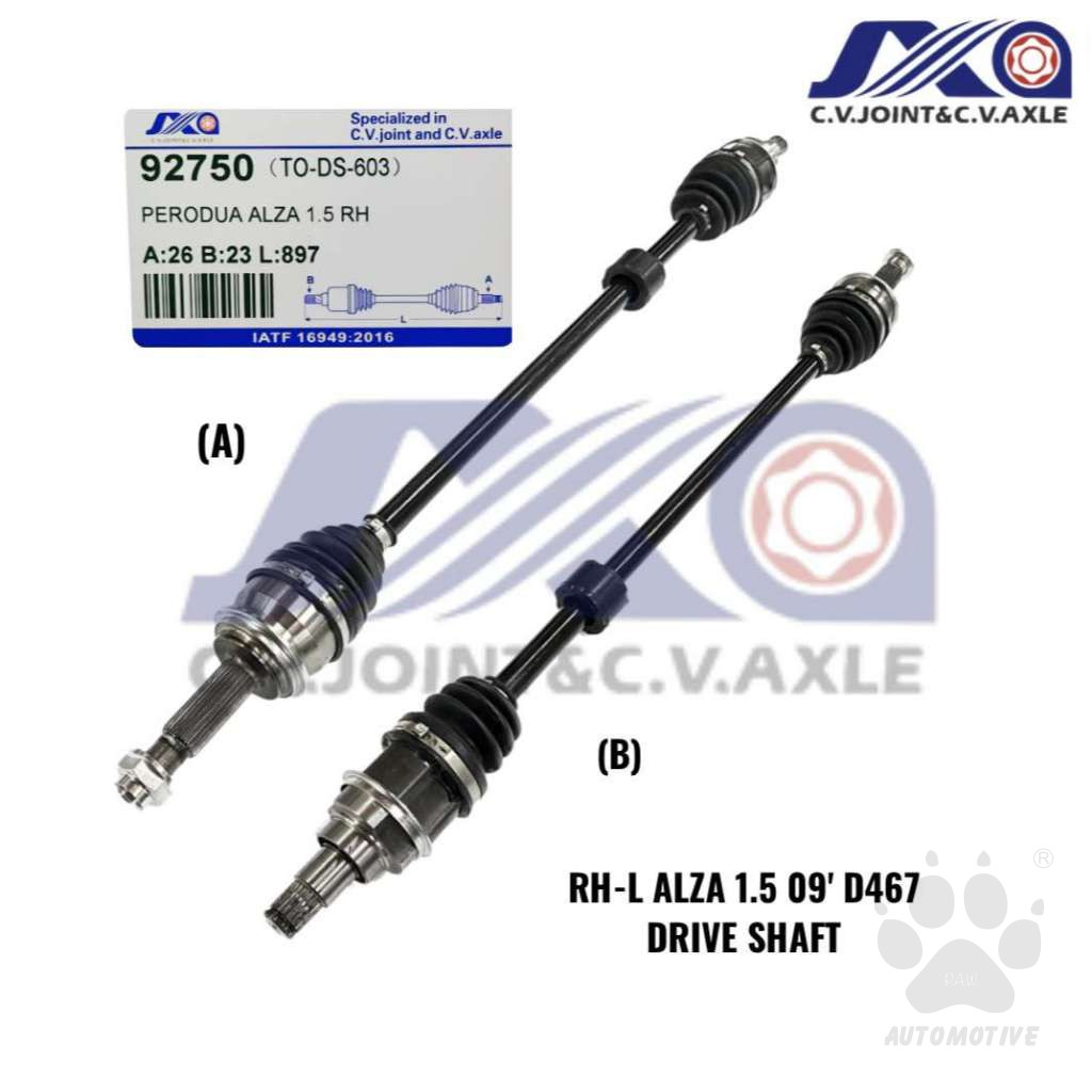 92750 JXA Drive Shaft (1pc) - Perodua Alza 1.5 2009-2021 (Right - Long)