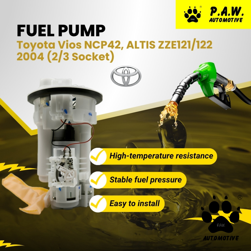 77020-0D050 PAW Fuel Pump - Toyota Vios NCP42 1.5 2005-2007, Altis ZZE121 ZZE122 1.6/ 1.8 2001-2007 (4 PIN 2 Pipe)