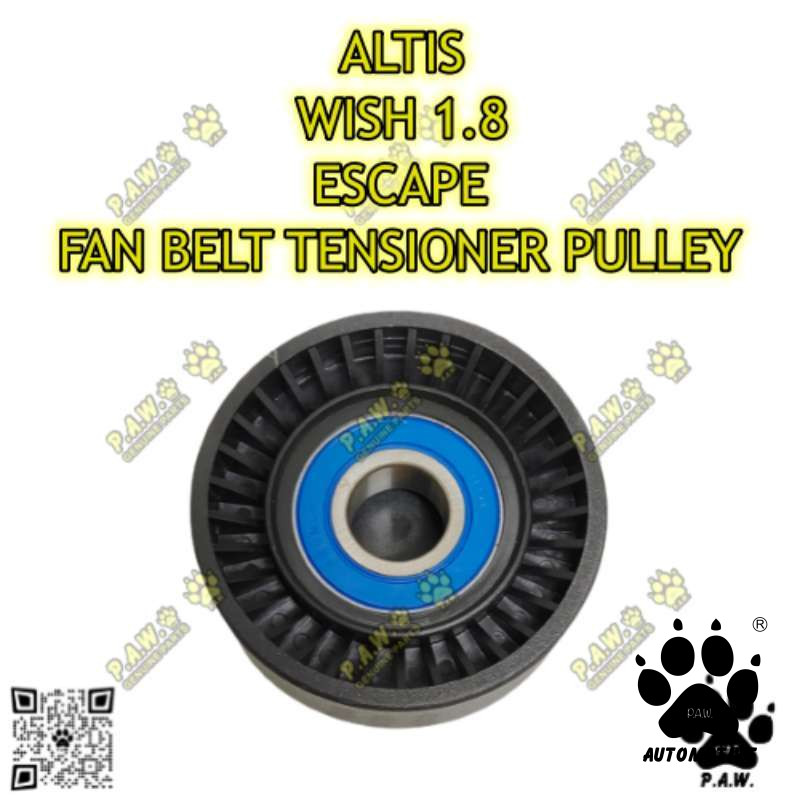 Second image of 16603-22013 GloBelt Idler Pulley - Toyota Corolla Altis 1.6/ 1.8 2001-2007, Wish 1.8 & Tata & Ford Escape (Steel)