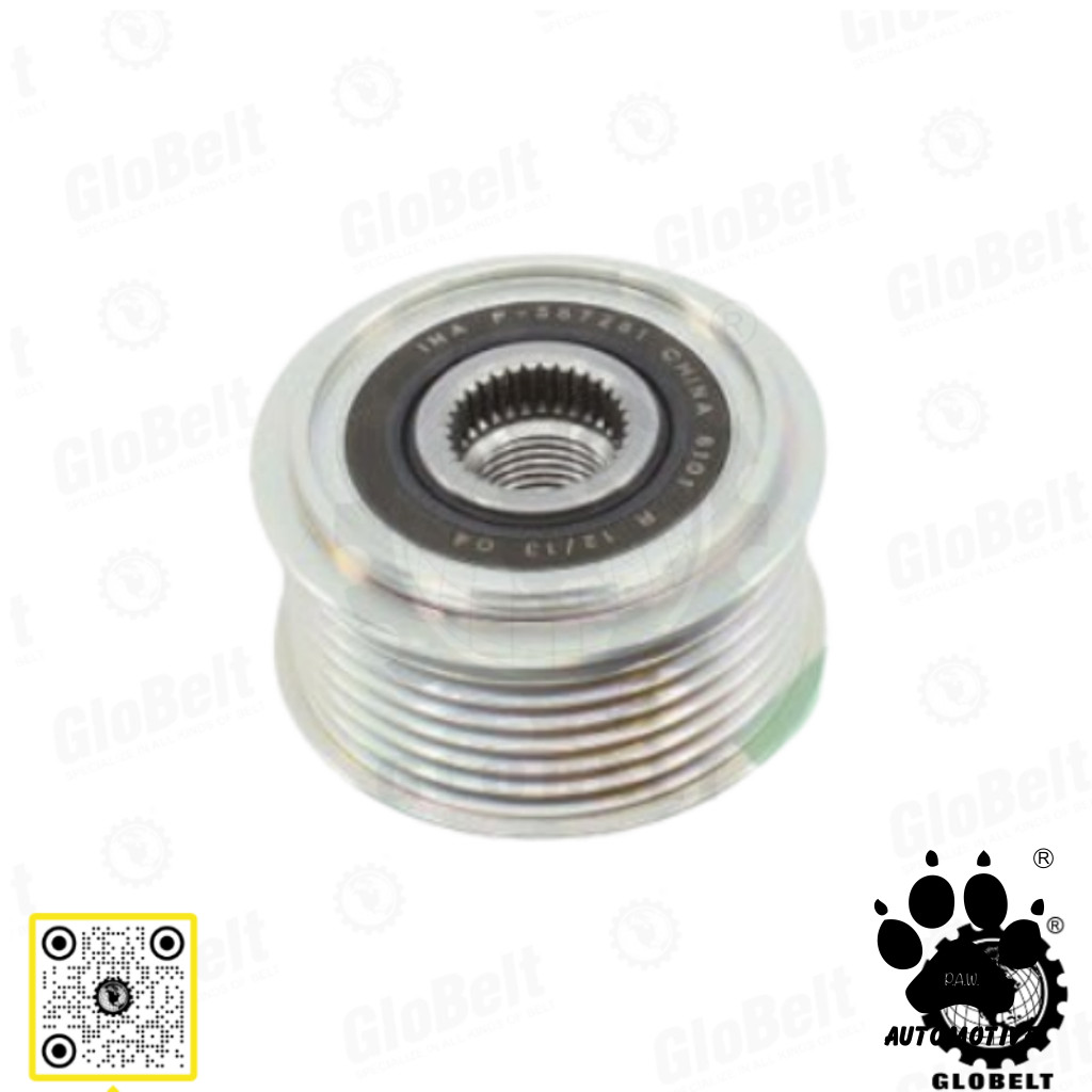 Second image of 535031810 PAW Alternator Pulley - Ford Ranger TKE T7 2.2 3.2 (Diesel) 2015 & Nissan Urvan NV350 E26 2.5 (17mm-7PK)
