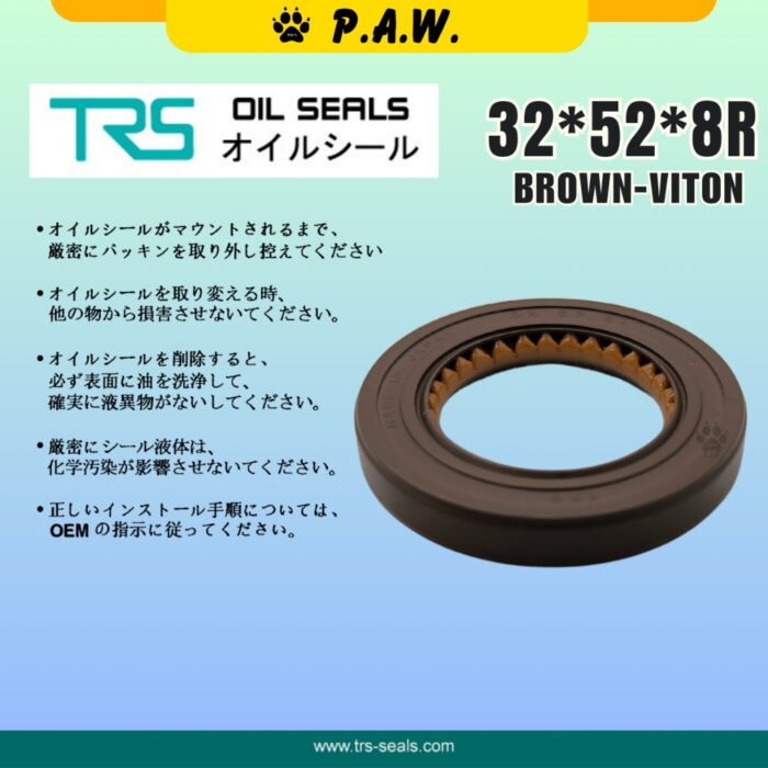 32*52*8R TRS Top Converter Oil Seal - Perodua Kancil, Myvi (Gearbox) (Viton) (90043-11336) | 18RF
