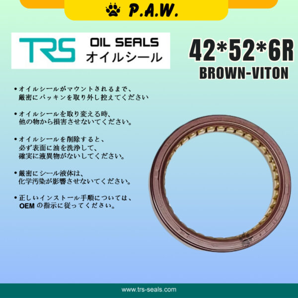 42*52*6R TRS Cam Shaft Oil Seal - Perodua Viva 660 (Viton) | HTCR