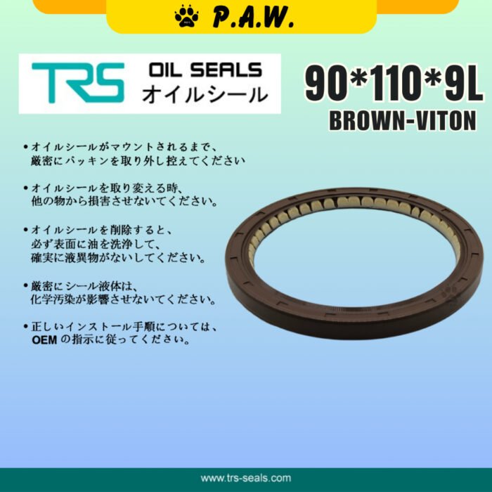 90*110*9L TRS FlyWheel Oil Seal - Mazda BT50 & Ford Ranger WL 2.5 (Viton) | HTCL