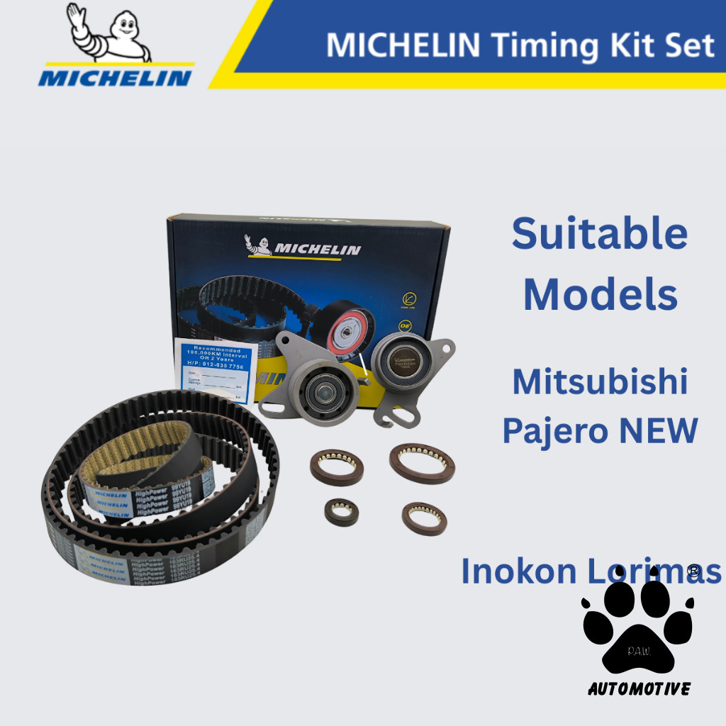 1M163RU25 MICHELIN Timing Kit Set - Mitsubishi Pajero Sport K94W, Triton Lite K74T & Lorimas