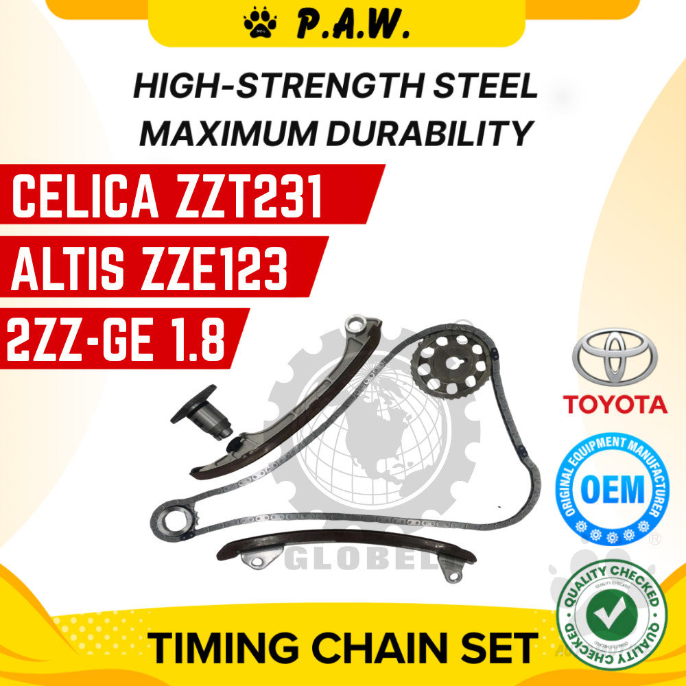TY051 GloBelt Timing Chain Set (136) Toyota Celica ZZT231, Corolla Altis ZZE123 2ZZ-GE 1.8