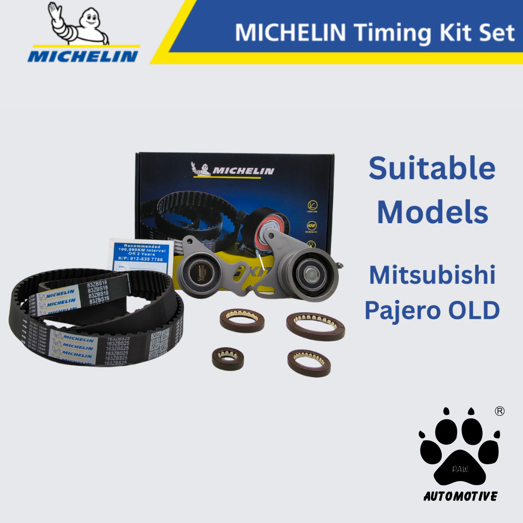1M16ZBS25 MICHELIN Timing Kit Set - Mitsubishi Pajero L044/ L049/ V24W 1990- / V44W 4D56 2.5