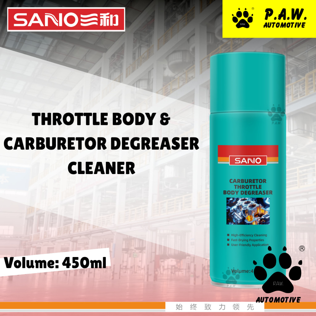SANVO Throttle Body & Carburetor Degreaser Cleaner (450ml) | Fast Degreaser | Carbon Deposits | 三和
