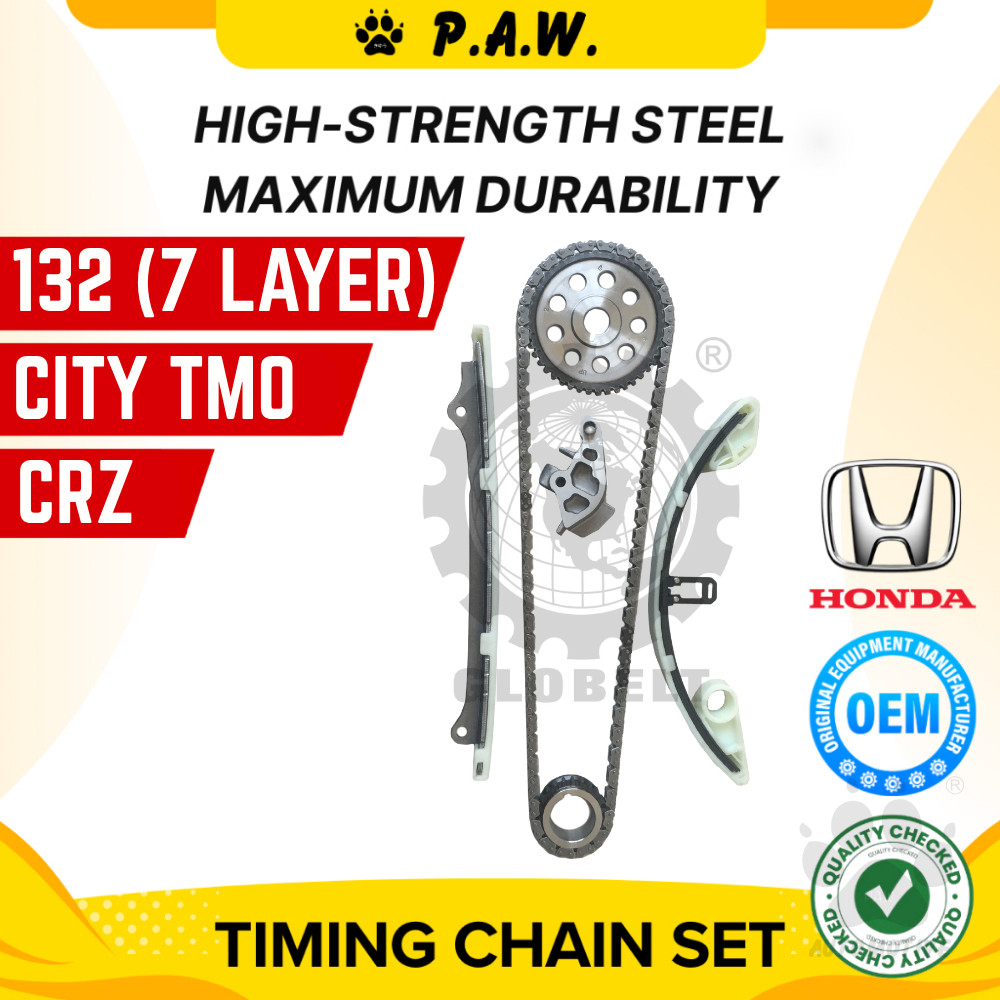 HD002A GloBelt Timing Chain Set (132 | 7 Layer) Honda City SEL L15A 1.5/ GM TMO, CRZ