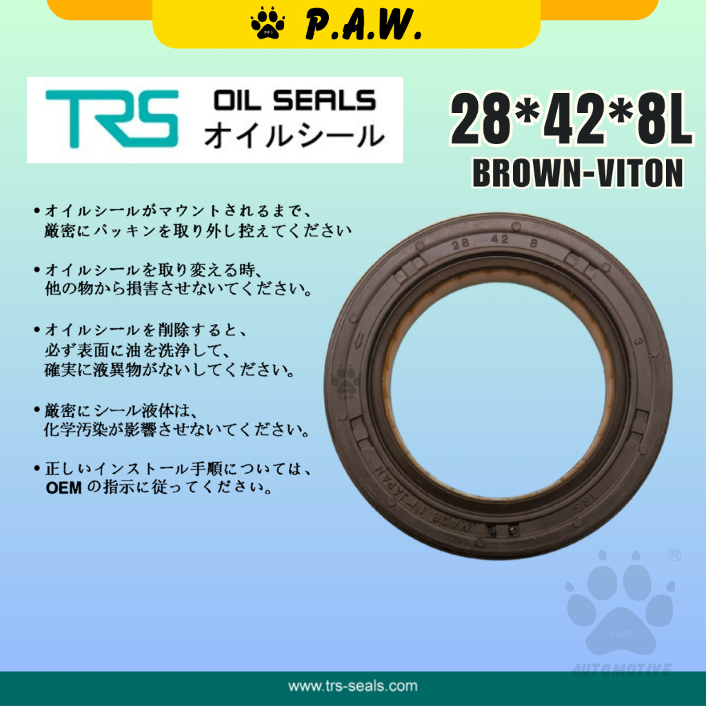 Second image of 28*42*8L TRS Cam Shaft Oil Seal - Honda Accord SV4/ SM4 2.2 (Viton) (91213-PTO-003) | HTCL