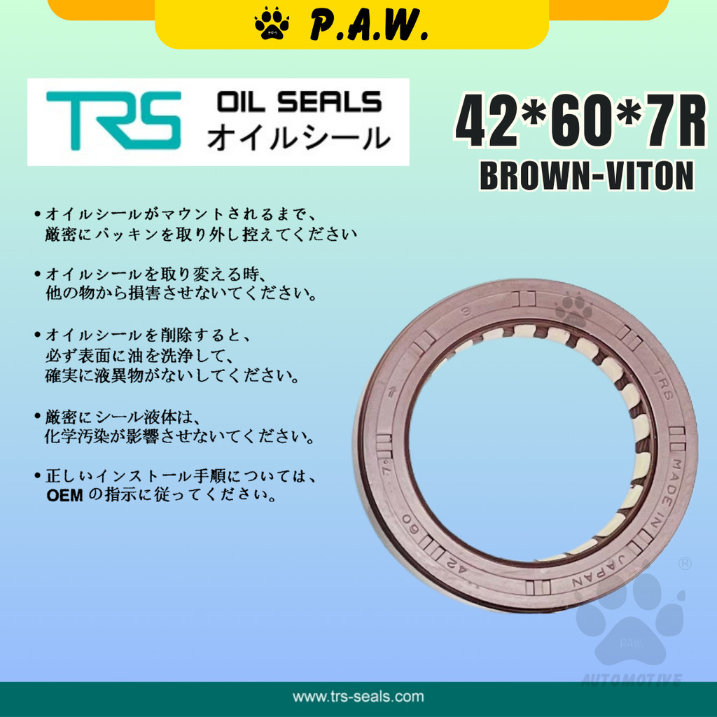 42*60*7R TRS Timing Oil Seal - Toyota RAV4 SXA10, Hilux LN65 (Viton) | HTCR