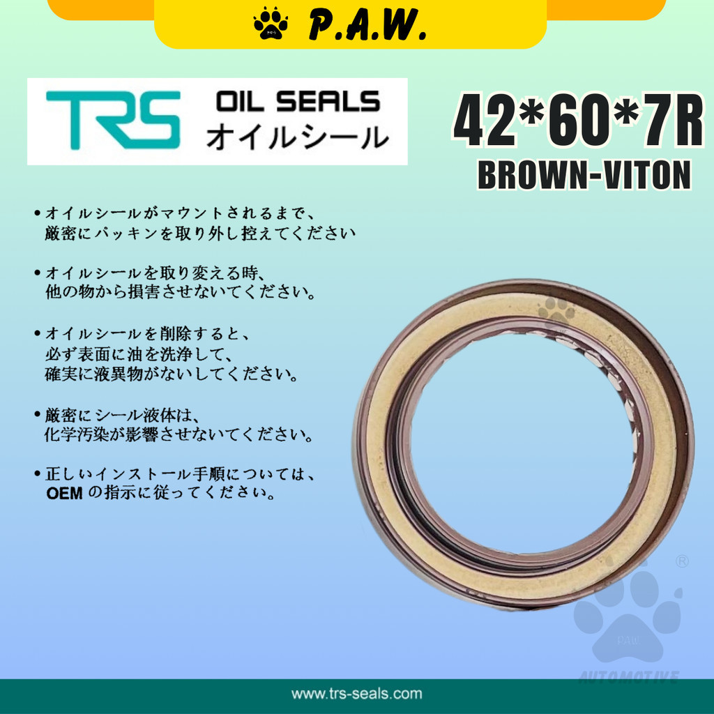 Second image of 42*60*7R TRS Timing Oil Seal - Toyota RAV4 SXA10, Hilux LN65 (Viton) | HTCR